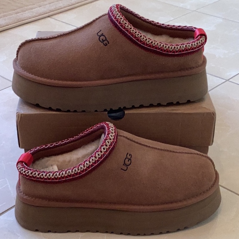 Ugg Tazz Slippers Platform Chestnut